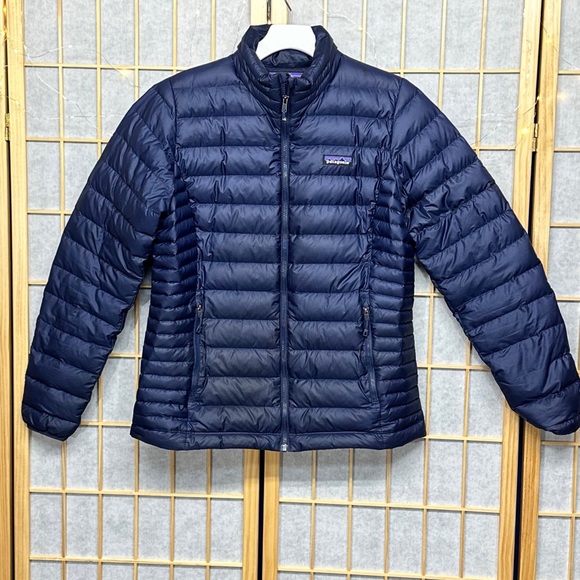 Patagonia Blue Sweater Down Jacket - Picture 3 of 11